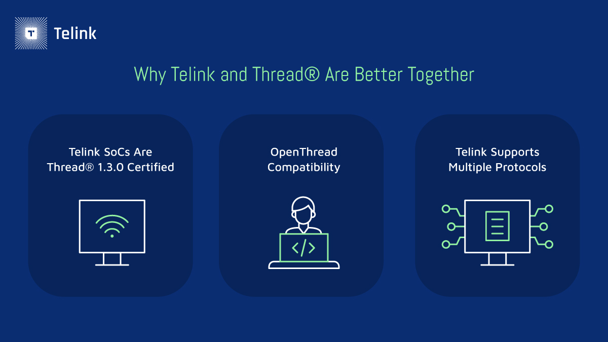 Telink and Thread: better together. With Telink Codelab, developers can implement the Thread networking protocol into Telink-powered #IoT devices for easier, more efficient development. Learn more: bit.ly/3Rs9MfN

#ThreadGroup #InternetofThings
