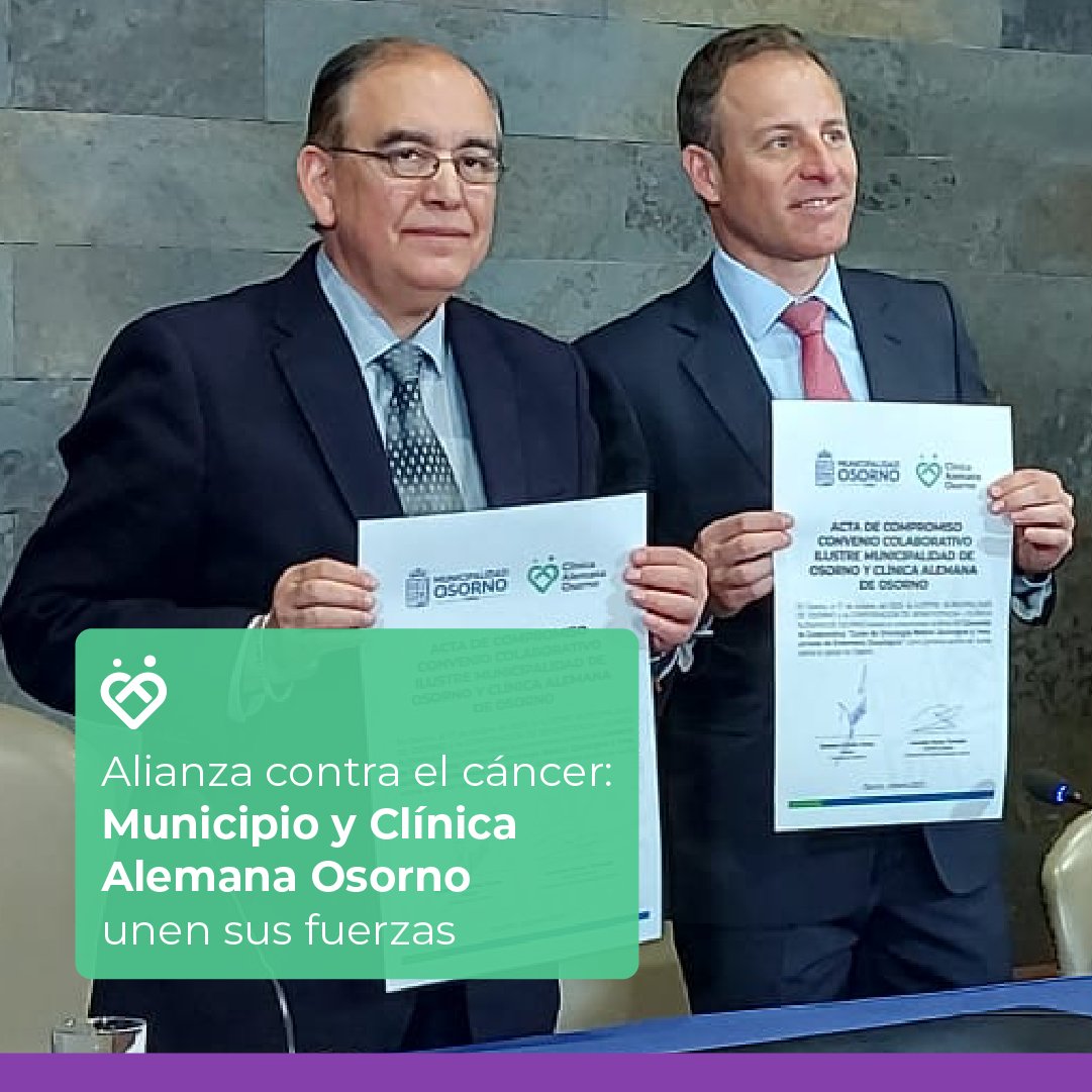 Estamos emocionados de anunciar nuestra alianza con la <a href="/muni_osorno/">muni_osorno</a>  en la lucha contra el cáncer.
Profesionales de la salud municipal se unirán a nuestro "Curso de Oncología", programado para los días 20 y 21 de octubre. Más info aquí bit.ly/3ZXIy2V