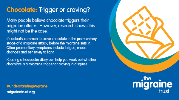 It’s chocolate week on #GBBO and we’re looking at whether chocolate can trigger a migraine attack or is it a craving🍫 Learn more about untangling migraine triggers and symptoms here⤵️ migrainetrust.org/live-with-migr…