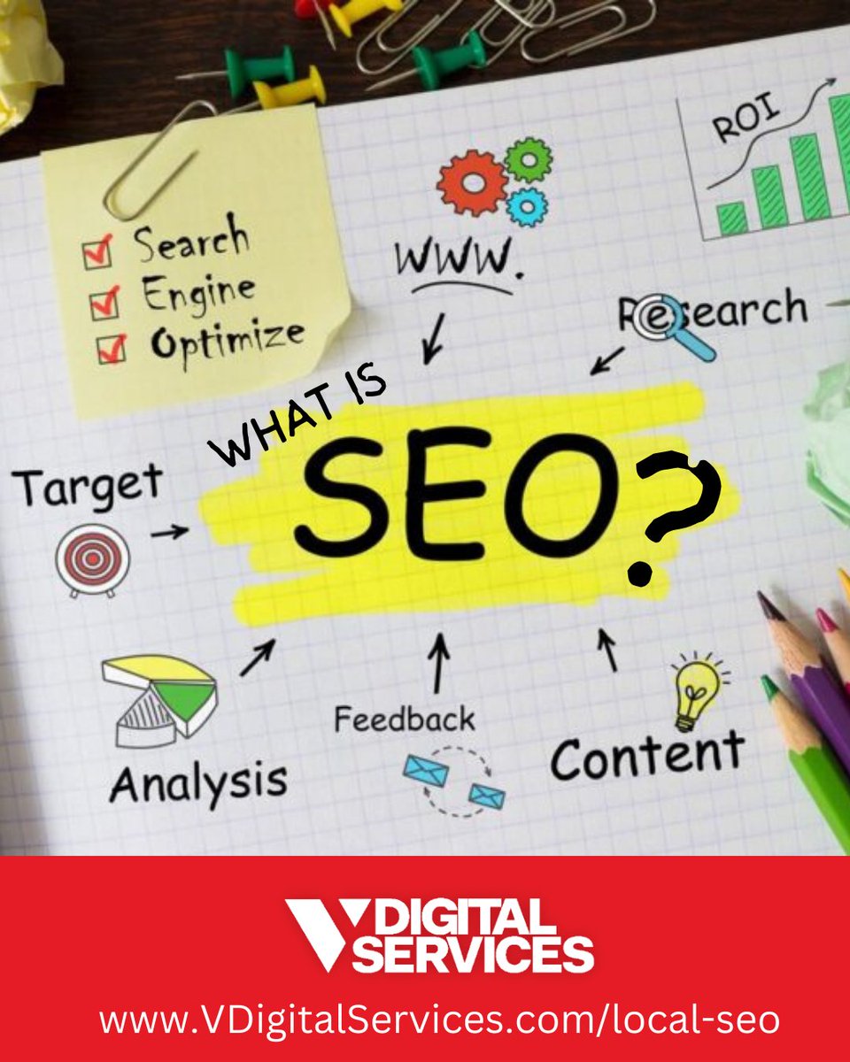 Local SEO is the process of optimizing your online presence to attract more local customers. It involves strategies like improving your Google Business Profile listing and using location-specific keywords to boost your visibility. VDigitalServices.com