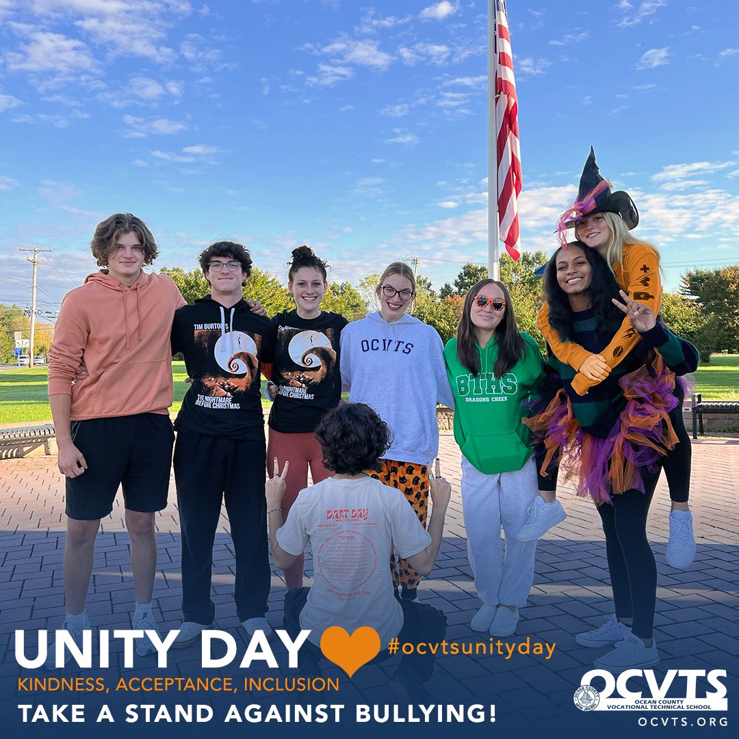 OCVTS's tweet photo. Join us in celebrating Unity Day at OCVTS Toms River Center! Today, we wear orange to show our commitment to kindness, compassion, and inclusion. Let's stand up against bullying and create a world where acceptance knows no boundaries. #UnityDay #OCVTSUnityDay #UnityEveryday🧡🌏 https://t.co/x0mxTwqhoY