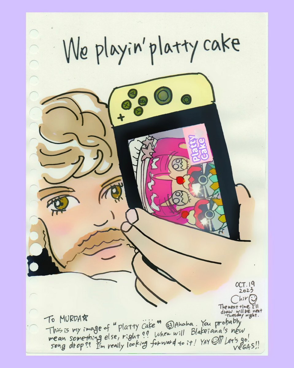 chiro_grants's tweet photo. 'We playin'platty cake🧁💿✨"
@murdabeatz
@N_Officialstore
#murdabeatz #murdagang #musicproducer #hiphop #trapmusic #fanart #1日1絵 #ペン画 #スケッチ #doodle #sketch #cartoon #popart #nft #nfts #copic #似顔絵 #portrait #inktober #drawing
#memorylane2 #nintendoswitch https://t.co/g3i44GOH7V