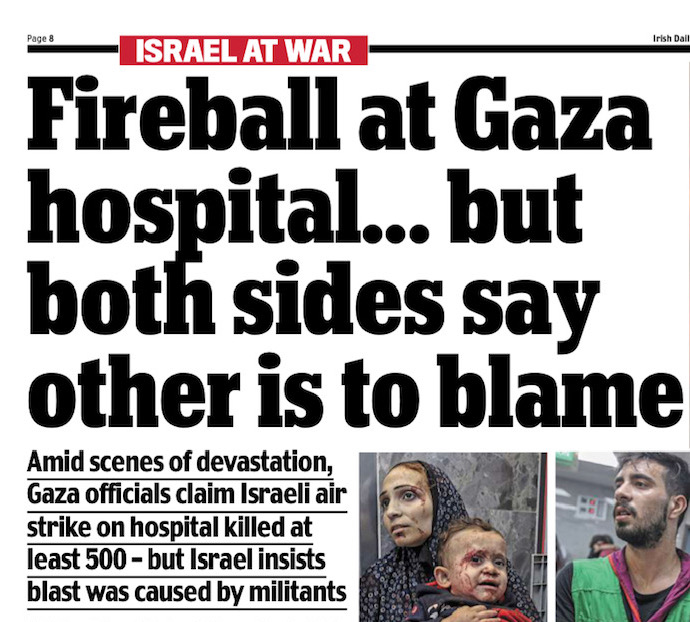 BillTyson8's tweet photo. @jburnmurdoch This is how it should be done. Nothing fancy, just old-fashioned journalistic scepticism until facts confirmed...from #irishdailymail (printed last night). https://t.co/T4wbknOMz9