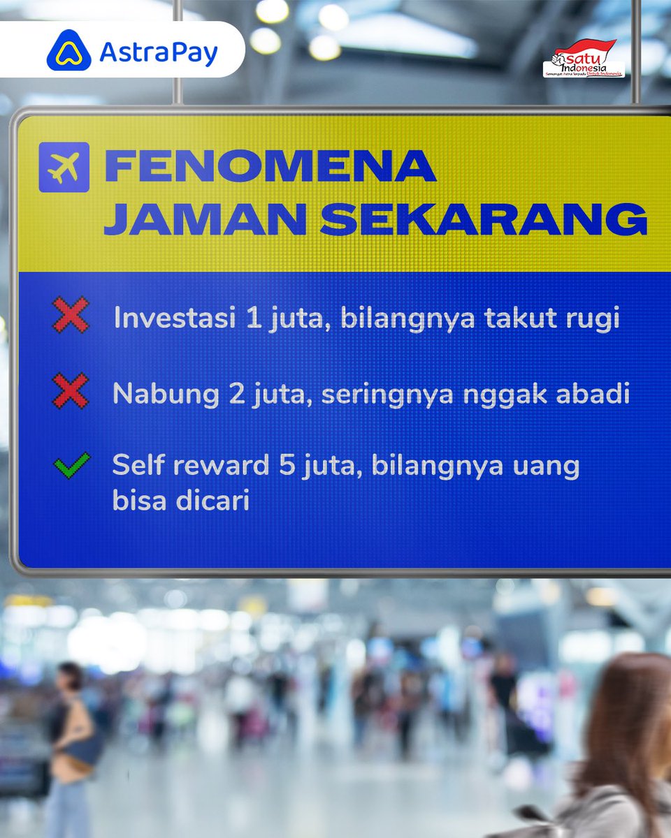 Ngomongin nabung atau investasi, pasti banyak banget yang nggak tertarik! 💰

Tapi, begitu ada konser atau event hits, langsung pada menganut ajaran YOLO alias enjoy aja hidupnya. Kalau ditanya kenapa, jawabannya simpel: uang bisa dicari! Siapa yang kaya gini? 😫✨

Menurutmu