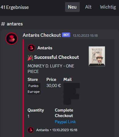 Last drop with <a href="/Antares_Bot/">Antarès</a> 🫡
20 paid; 16 shipped