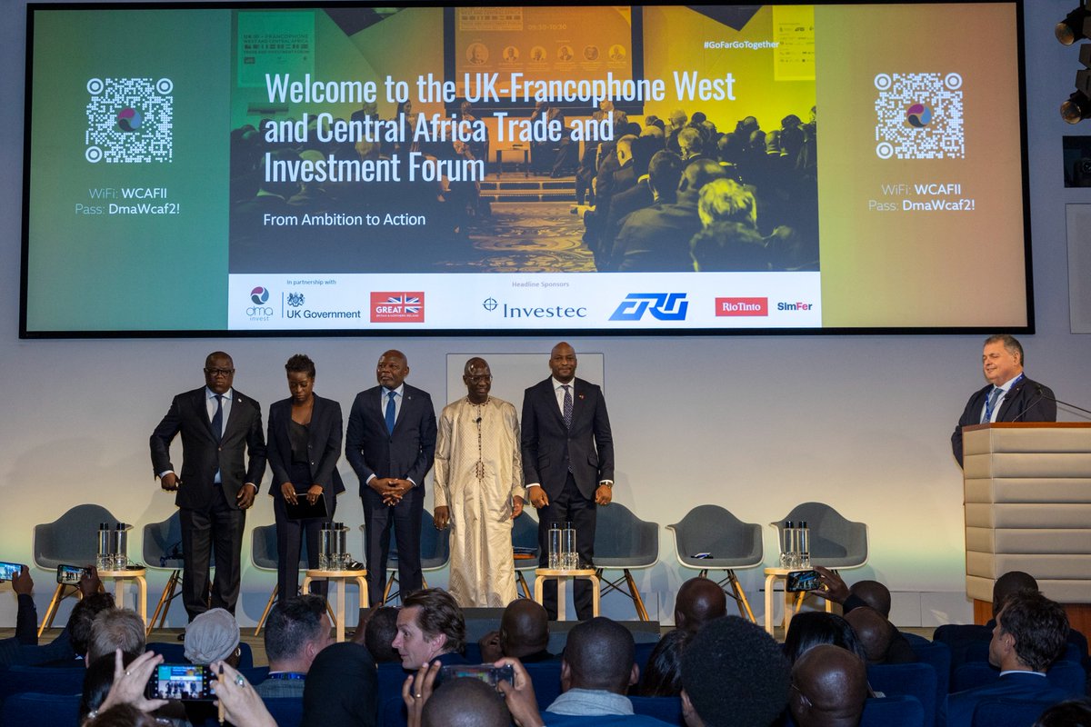 🇬🇧 His Majesty's Trade Commissioner for Africa (@tradegovafrica) on Twitter photo A fruitful panel discussion looking into Francophone markets and opportunities by senior government ministers’ of #DRC, #Guinea, and #Togo and chaired by Dr Mabouba Diagne, Vice President, <a href="/BIDC_EBID/">ECOWAS Bank for Investment and Development (EBID)</a>.
#GoFarGoTogether A fruitful panel discussion looking into Francophone markets and opportunities by senior government ministers’ of #DRC, #Guinea, and #Togo and chaired by Dr Mabouba Diagne, Vice President, <a href="/BIDC_EBID/">ECOWAS Bank for Investment and Development (EBID)</a>.
#GoFarGoTogether