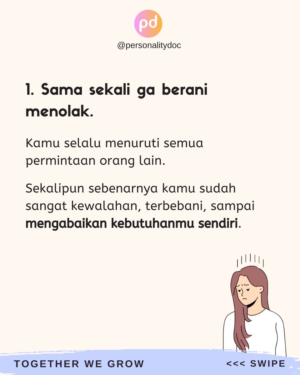 personalitydoc_'s tweet photo. Jangan jahat jahat donk akh 🥺
https://t.co/86dOgZFwcX

#mentalhealth #selflove #selfreminder #insecure #kesehatanmental #sehatmental #inspirasi #motivasi #motivasihidup #perjuanganhidup #pengembangandiri #psikologi #psikologiindonesia https://t.co/4APFDaK3Yu