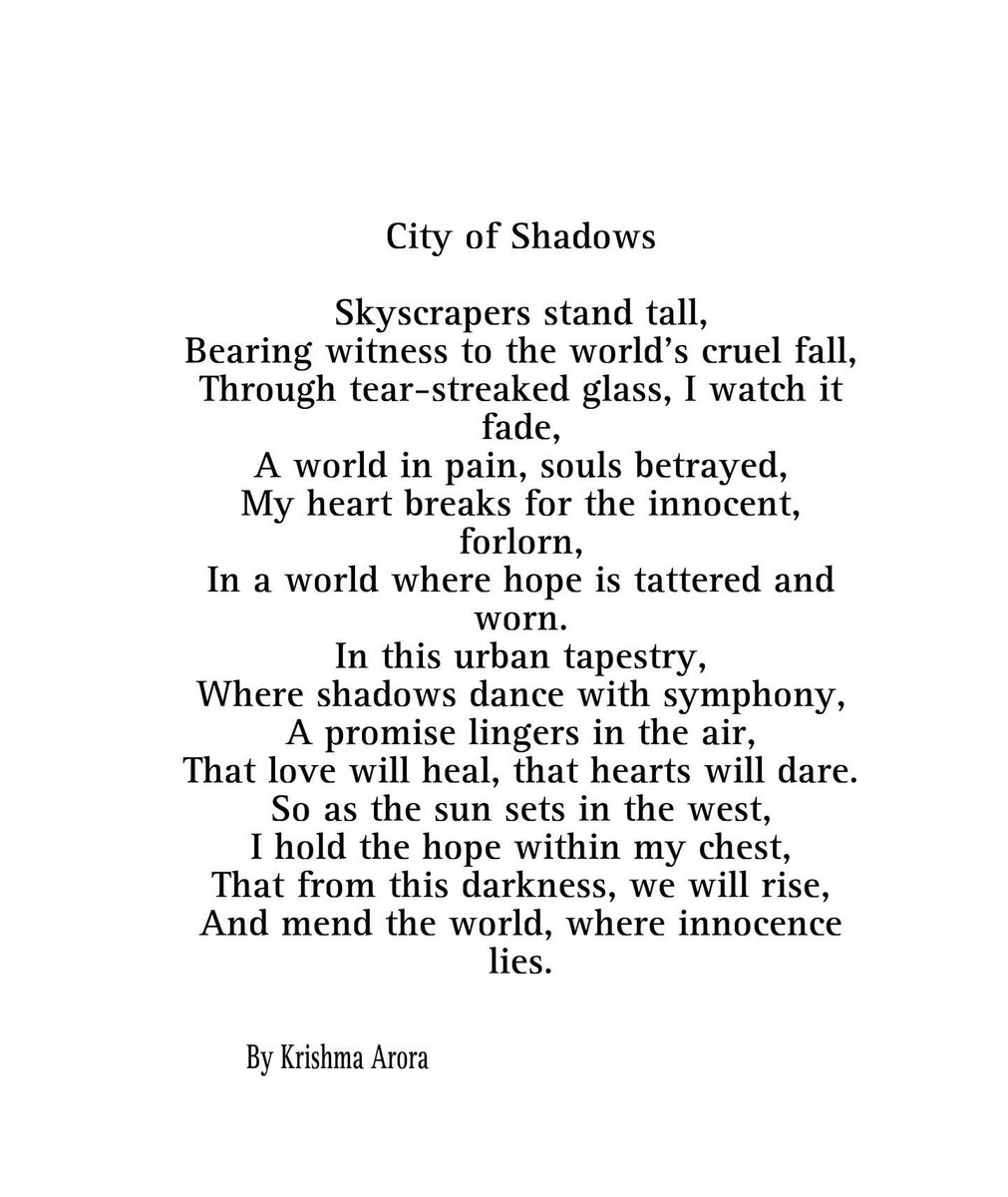 krishmawrites's tweet photo. Writing poetry about the tragic events in the Middle East is one of the ways I’ve been able to channel my empathy and compassion for the people dying and suffering… still praying for peace 🙏 https://t.co/XDq5kGeWtA