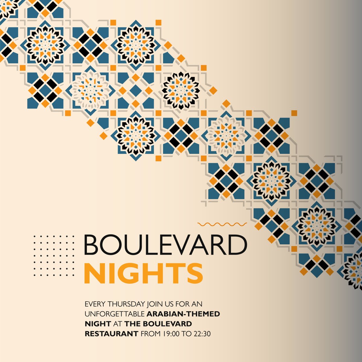 Savourauthentic Arabic Flavours in a lively dinner buffet at The Boulevard every Thursday from 19:00 to 22:30 at JOD 15 inclusive per person

For bookings, please call 06 5686666

#corpamman #hmhhotelgroup #amman #food #foodi
#instafood #arabicfood #jordanfood