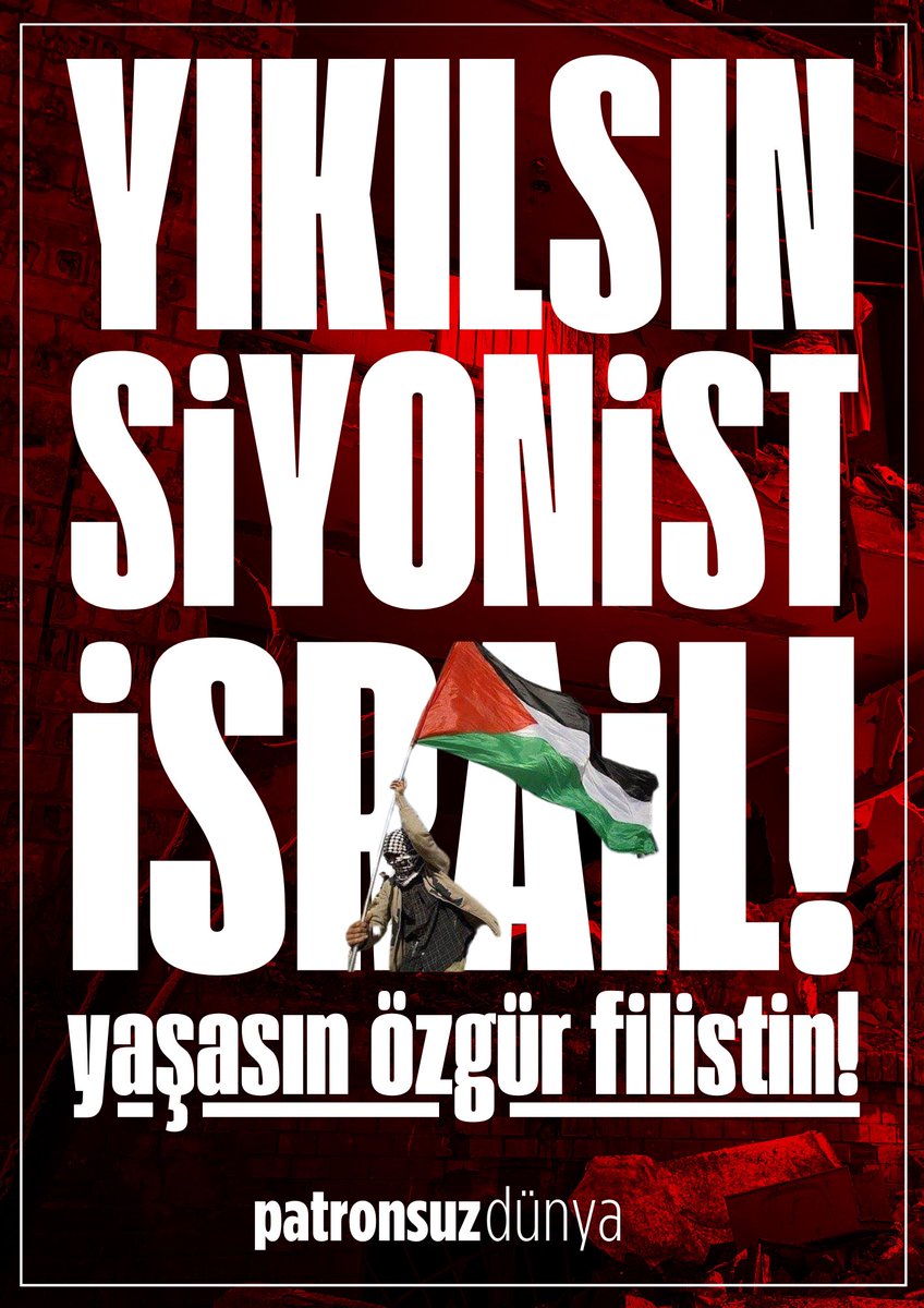 📣 Yıkılsın Siyonist İsrail!
Yaşasın özgür Filistin! 🇵🇸