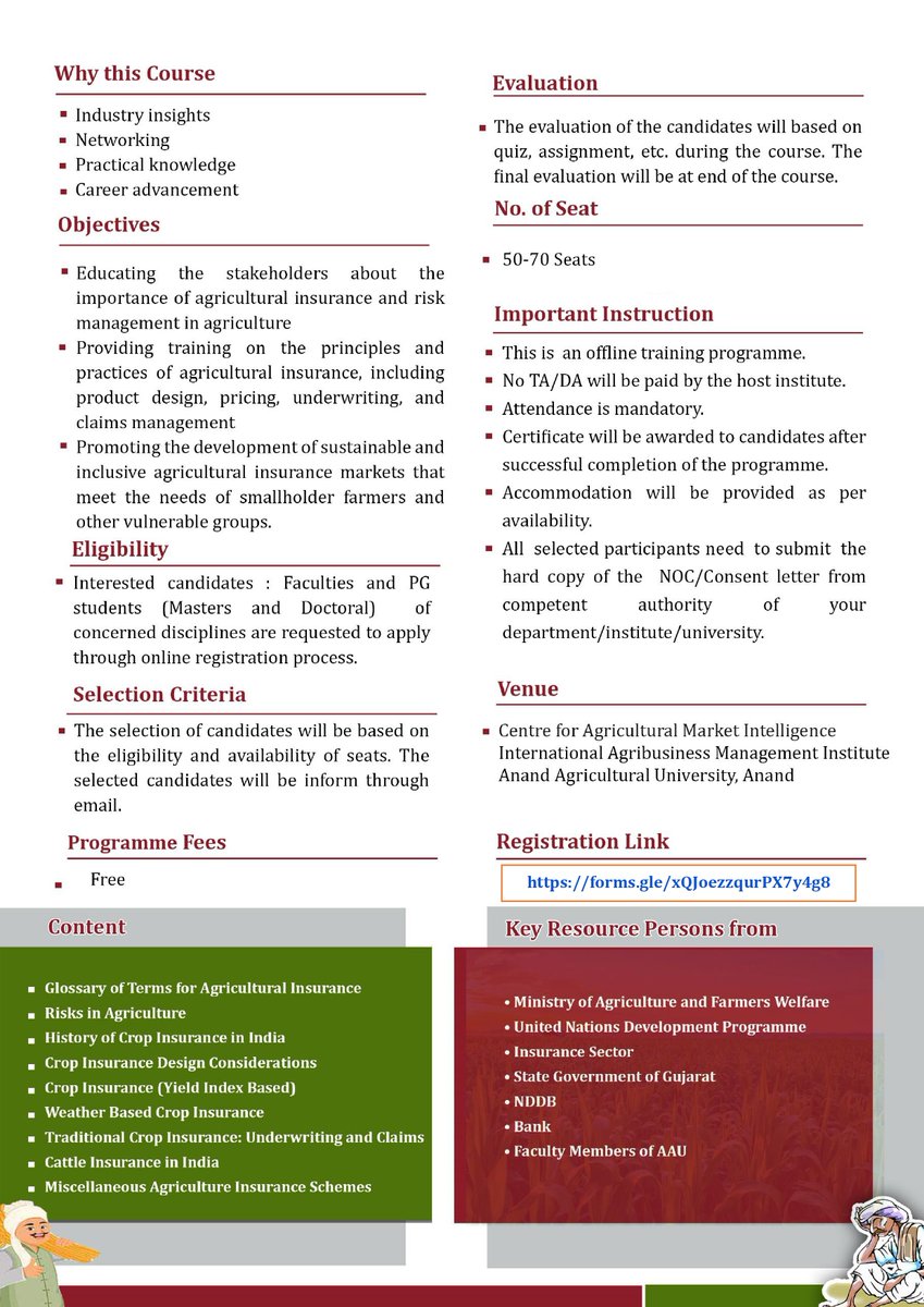 NahepCaast's tweet photo. Certificate Course on "Agricultural Insurance" is scheduled to be organized from 30th October to 3rd November, 2023 

Registration Link :  https://t.co/IZC9Q3IDCq https://t.co/iQBjUsJdKm