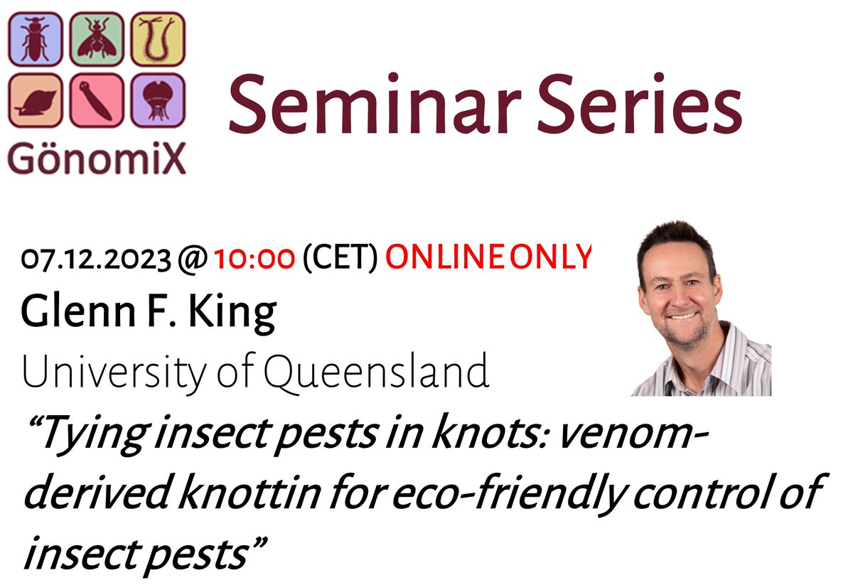PosnienLab's tweet image. And finally, on December 7, 2023 at 10 am CET @VenomsLab from @UQscience will present his take on #venom and #pest_control (invited by @Bucher_lab). Please note the different time and the talk will be online only. #GoenomiX