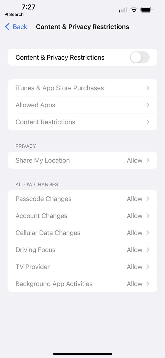 botts_eth's tweet photo. @HumaneTech_ @AppleSupport @tristanharris Once again, randomly, @Apple iPhone iOS DISABLES screen time settings for my 12 and 11 year old kids.  Already been through this with apple support with no real fix. This is a BUG and should be prioritized immediately. https://t.co/AFUIaUFHkW