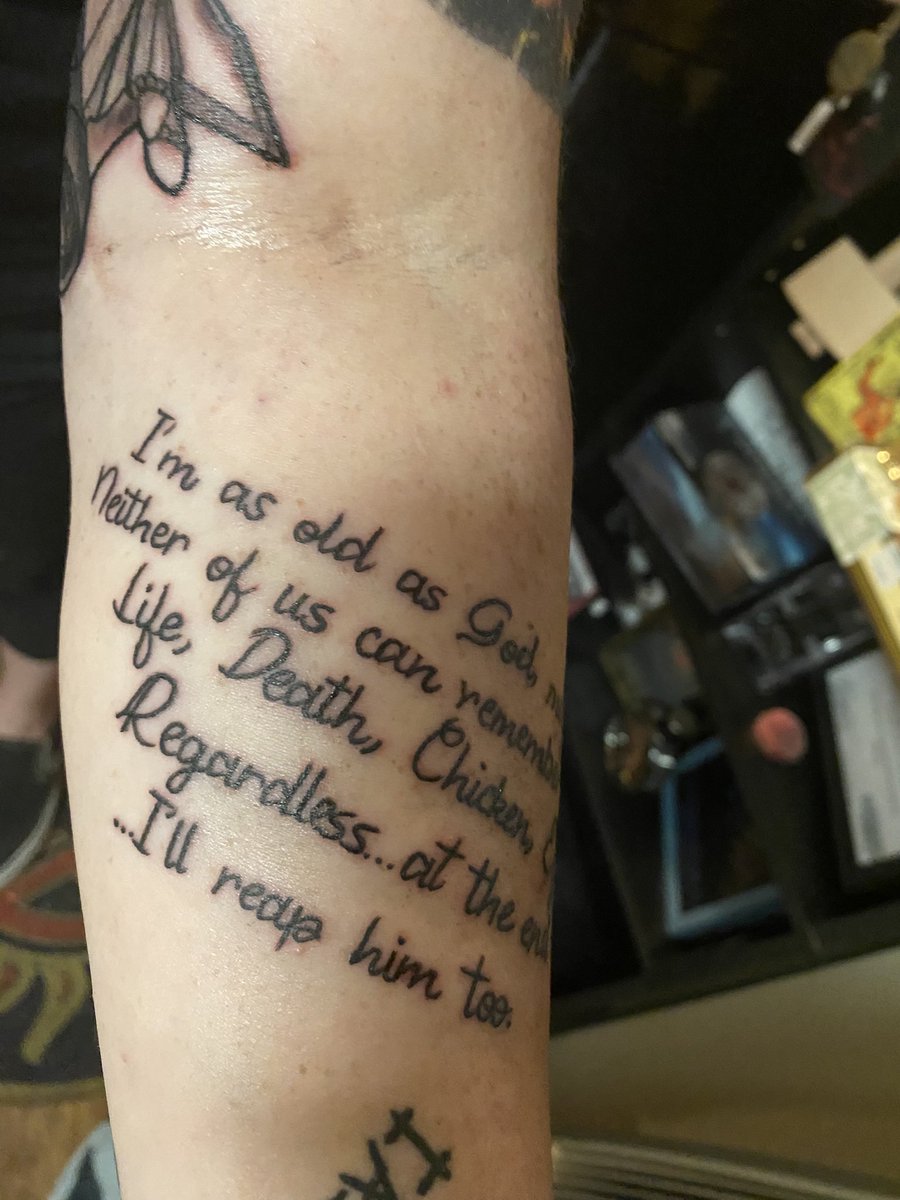 ImpalaGirl6785's tweet photo. @JulianRichings not finished yet… but the start of my fave tat yet &amp; new addition to my SPN sleeve! My fave character by the most amazing actor! Had to go big for this one and my skin was not happy so going back for more in few weeks to finish! #SPNFamily #spn #Supernatural https://t.co/kGPspQNUtT