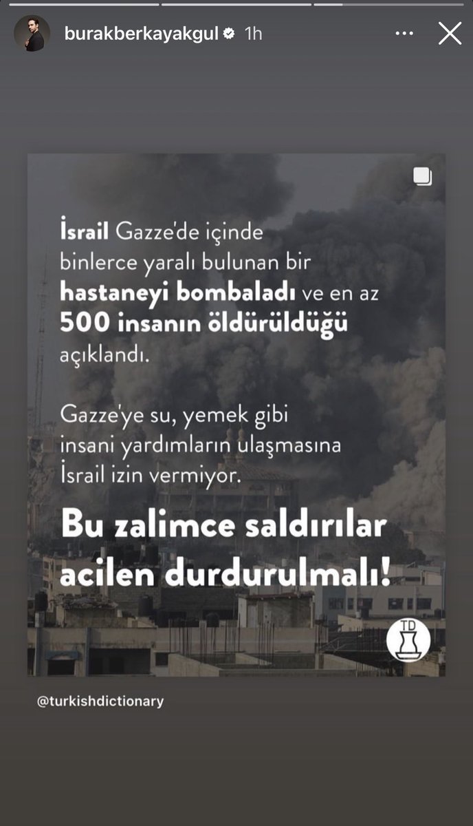 DTural's tweet photo. Burak Berkay Akgül'den #Filistin paylaşımı.. #GazzedeKatliamVar #FreePalestine 👇 https://t.co/7yhR2xHe7A