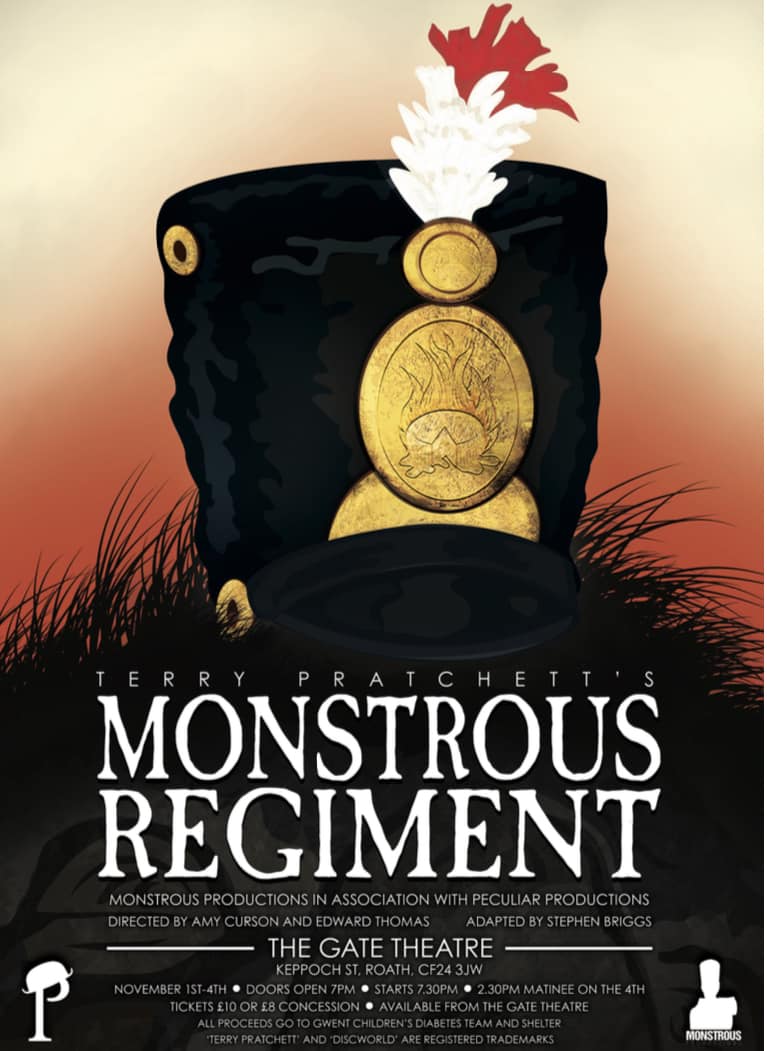 Hi <a href="/GetTheChance4U/">GetTheChance</a> our production of Terry Pratchett's Monstrous Regiment is coming up in The Gate Arts in Cardiff - we would really love you to review it! Give us the chance!