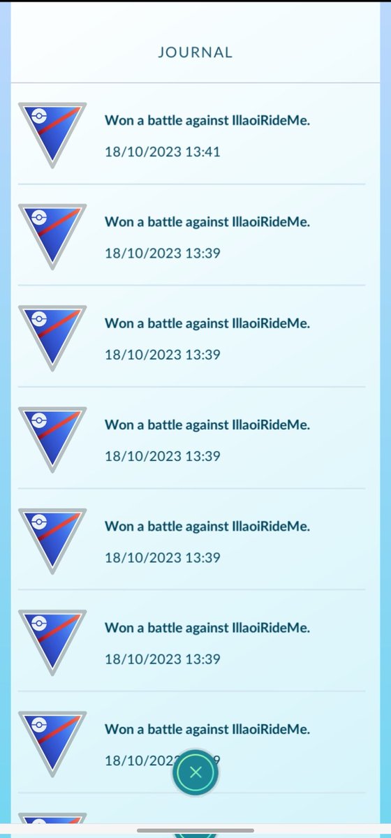 kubaffet's tweet photo. @NianticHelp @NianticLabs 
Luckily it gave me the win. But please fixed this bug, I had to restart the phone after 2 minutes of this. In the jurnal the win was given several times. Please fix it.
@PokemonGoApp https://t.co/tEZBH0VR6h