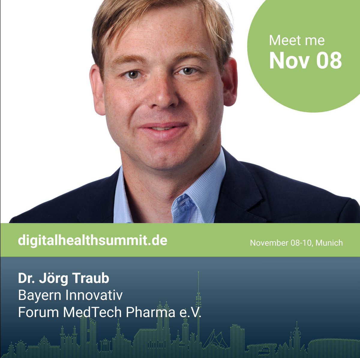 Meet Dr. Jörg Traub at the Digital Health Summit 2023! 
Get your Tickets now! 
Register on our Website: buff.ly/2JXqKlj

#dhsmuc #DHS23