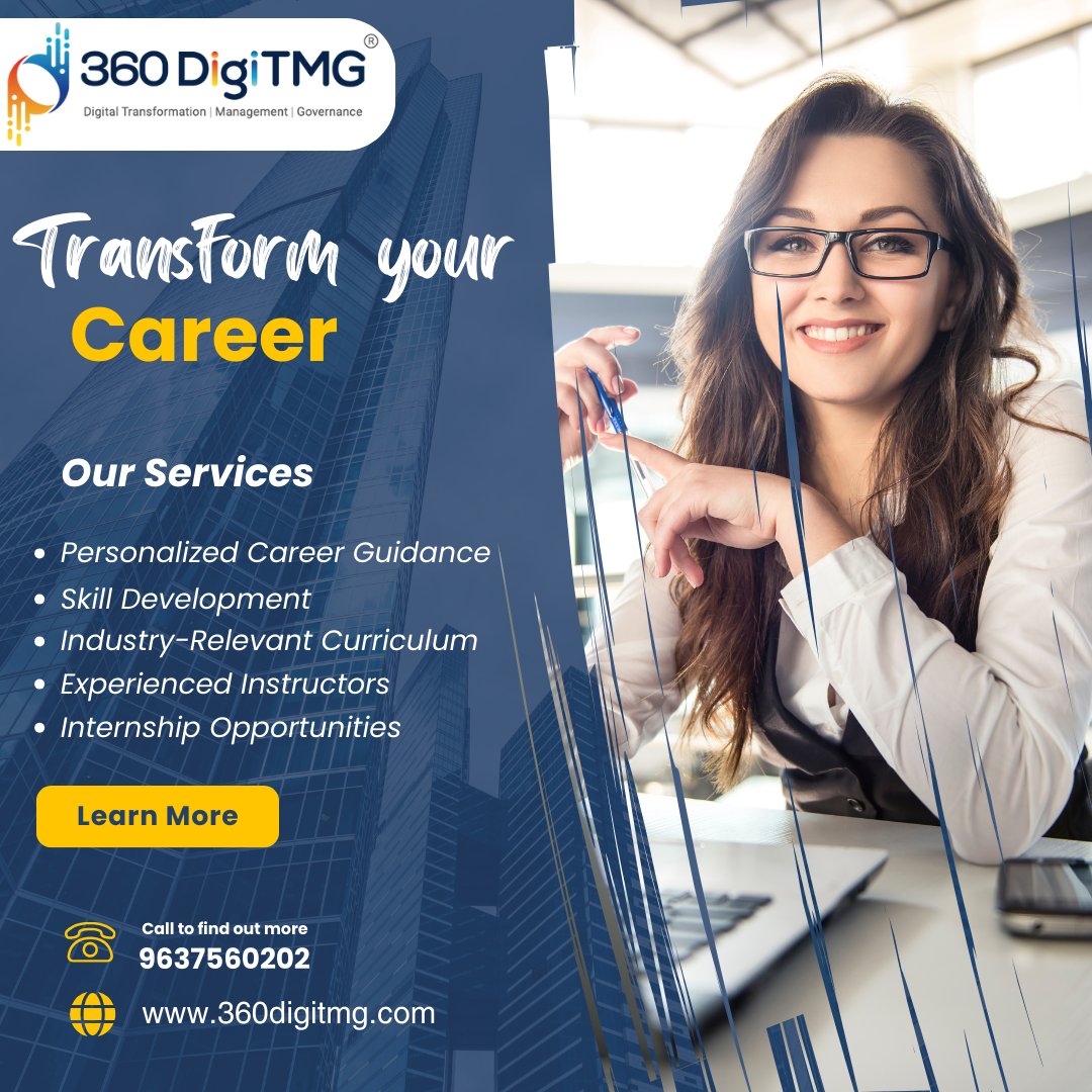 3Kharadi69327's tweet image. #360DigiTMG #CareerTransformation #CareerGrowth
#DigitalSkills #UpskillNow #DataScience #AI
#MachineLearning #TransformYourCareer #ProfessionalDevelopment
#SuccessJourney #LearnAndGrow #FutureReady
#JobOpportunities #SuccessAwaits
#TechEducation
#DataAnalytics
#CareerAdvancement