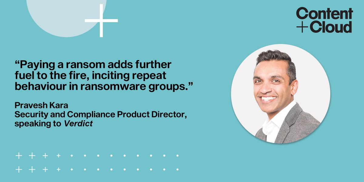 💵🔒 With ransomware payments estimated to have reached $457 million in 2022, calls to stop organisations making payments are surfacing. <a href="/pravesh_kara/">Pravesh Kara</a> has shared his insights on payments driving the practice in a <a href="/VerdictUK/">Verdict</a> news piece. hubs.ly/Q025W9zC0