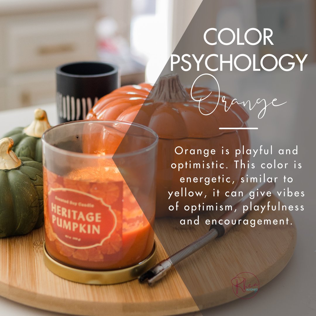 RheaAligned's tweet photo. I couldn't do October without talking about orange. As the "cousin" to yellow it gives playful! During the fall months, orange can give a sense of encouragement that we need during the cooler months. Adding different shades/hues/tones of orange to your space can change your mood. https://t.co/qrUfyhUVC7