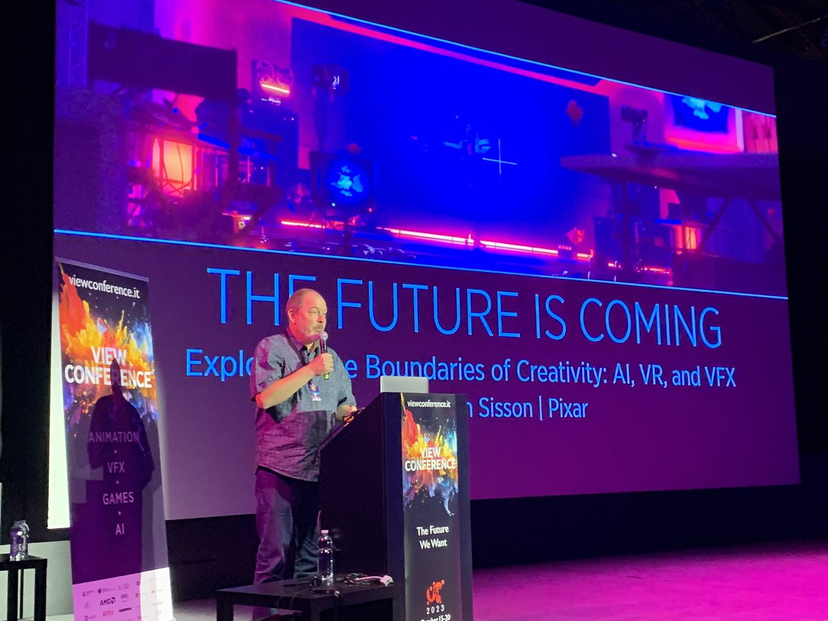 beforesmag's tweet photo. And now @Mr_Sisson is on stage at @ViewConference !! https://t.co/jTiV0cyLyd