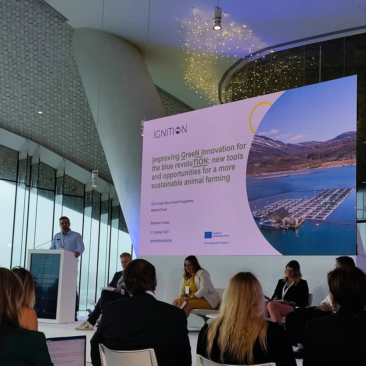 👏 @IGNITION__EU was featured at @EEAGrantsPT 'Blue Growth Program', spotlighting sustainable strategies for the blue economy. @BCostasCiimar earned a special invitation, acknowledging IGNITION's significant role in driving #BlueGrowth forward

#Farm2Fork #AnimalHealth