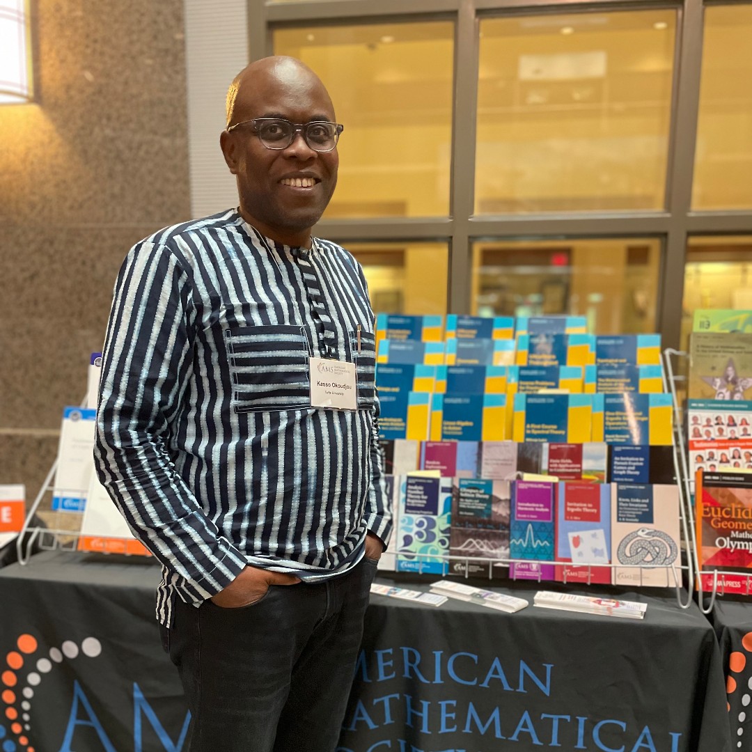 We look forward to Dr. Kasso A. Okoudjou joining the Student Mathematical Library (STML) Editorial Committee in early 2024. Thank you for visiting the 2023 Fall Southeastern Sectional Meeting last weekend <a href="/UofSouthAlabama/">University of South Alabama</a>!

Learn about the STML series: ow.ly/ektN50PXH8V