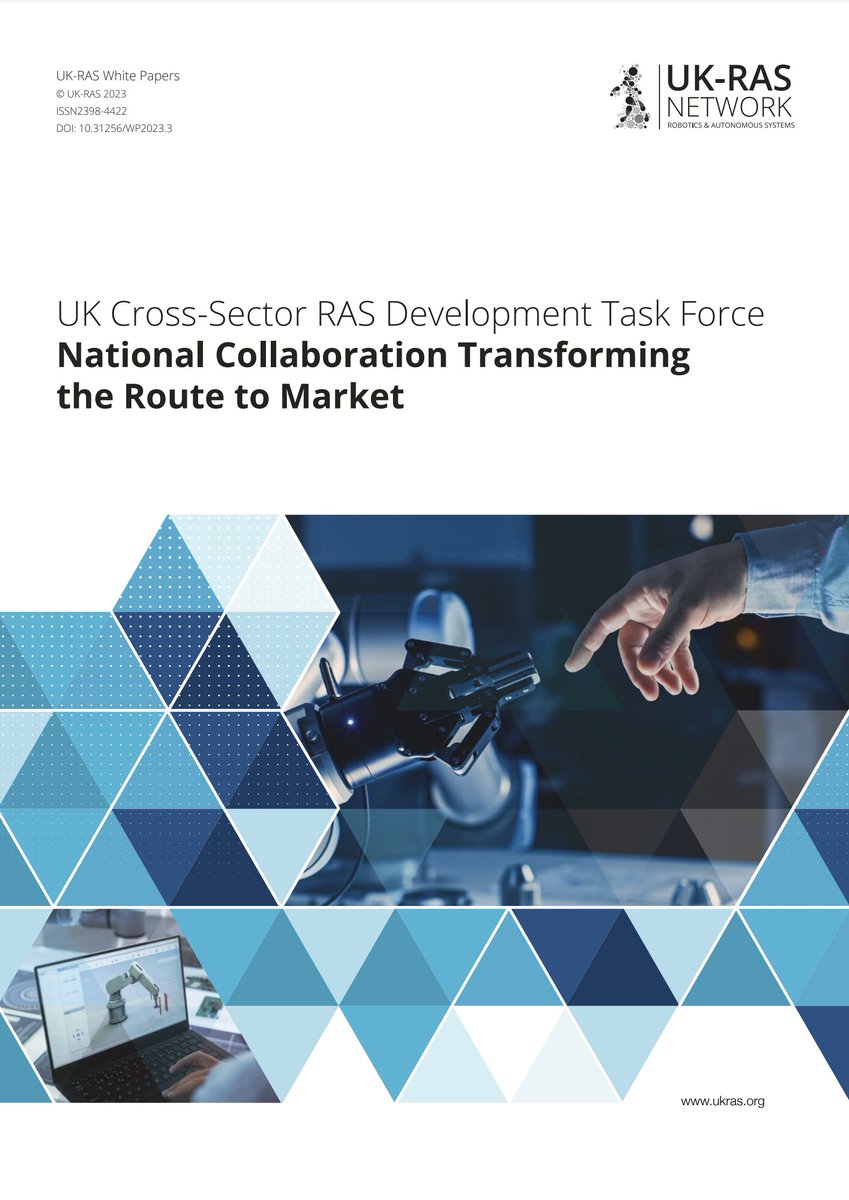 UKRobotics's tweet photo. Check out our new white paper "UK Cross-Sector RAS Development Task Force: National Collaboration Transforming the Route to Market" S. Nefti-Meziani, C. Maple, R. Richardson, M. N. Sweeting (2023)

Available to download ➡ https://t.co/NQ4n8L8lhy

#robotics #smartmachines #ukras https://t.co/wIg1Tb81dZ
