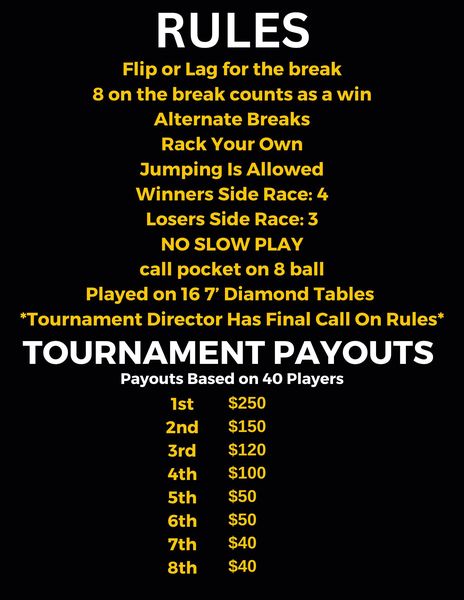 IllinoisPool's tweet image. 8 Ball Tournament
• 10/20/23 (7:30pm)
• Downers Grove (Q Pub Bar &amp;amp; Grill)
• $20