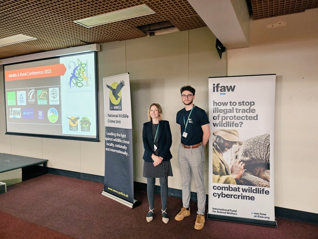 This week our campaigns and wildlife crime team Frances and Lionel will be sharing intel and research at the annual Wildlife & Rural Crime conference hosted by @ukwildlifecrime - to #makewildlifematter and build partnerships