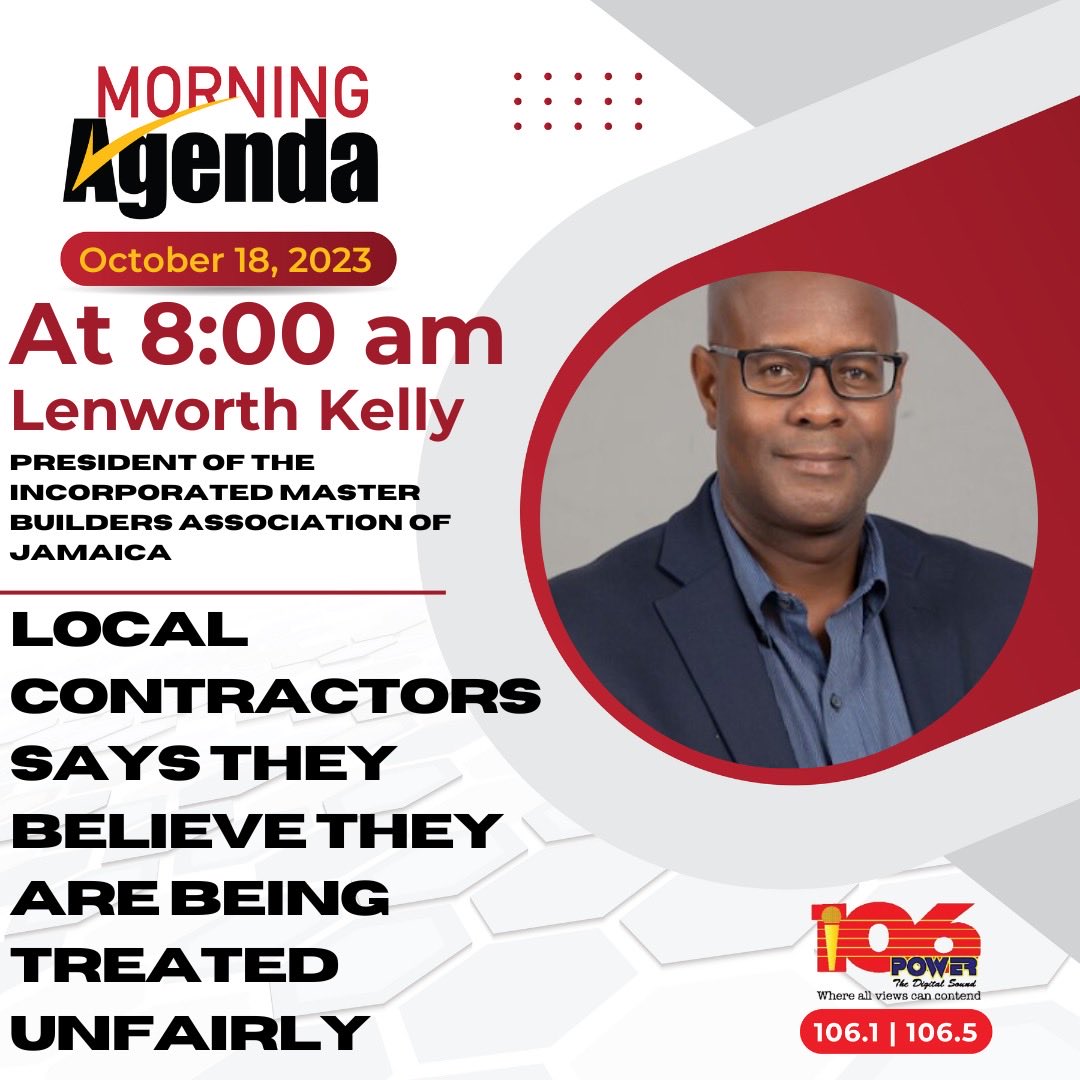 At 8 am, ⁦<a href="/Sanjayolewis/">Sanjay Lewis</a>⁩ ⁦<a href="/yooneedmorejodi/">Jodi-Ann Quarrie (Yoo Need More Jodi)</a>⁩ ⁦<a href="/Power106fmJa/">Power 106FM</a>⁩ ⁦<a href="/1spotmedia/">1SpotMedia</a>⁩ ⁦<a href="/NWA_JA/">NationalWorksAgency</a>⁩