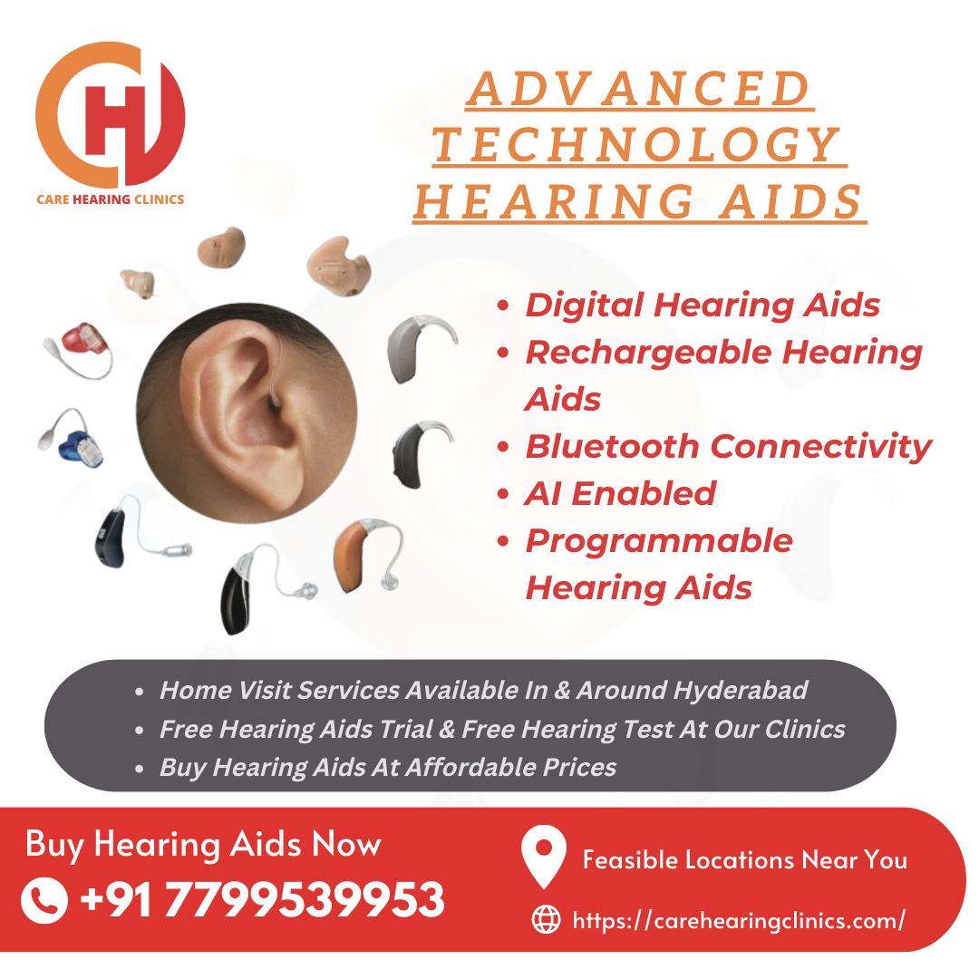 #AdvancedHearingAids #CuttingEdgeTechnology #ExpertHearingCare #ClearSound #FreeHearingTest #HearingAidsTrial #HomeVisitServices #Hyderabad #CareHearingClinics #HearingSolutions #HearingHealth #HearingLoss #HearingCare #ExpertHearingCare #TopNotchService #LatestHearingAids