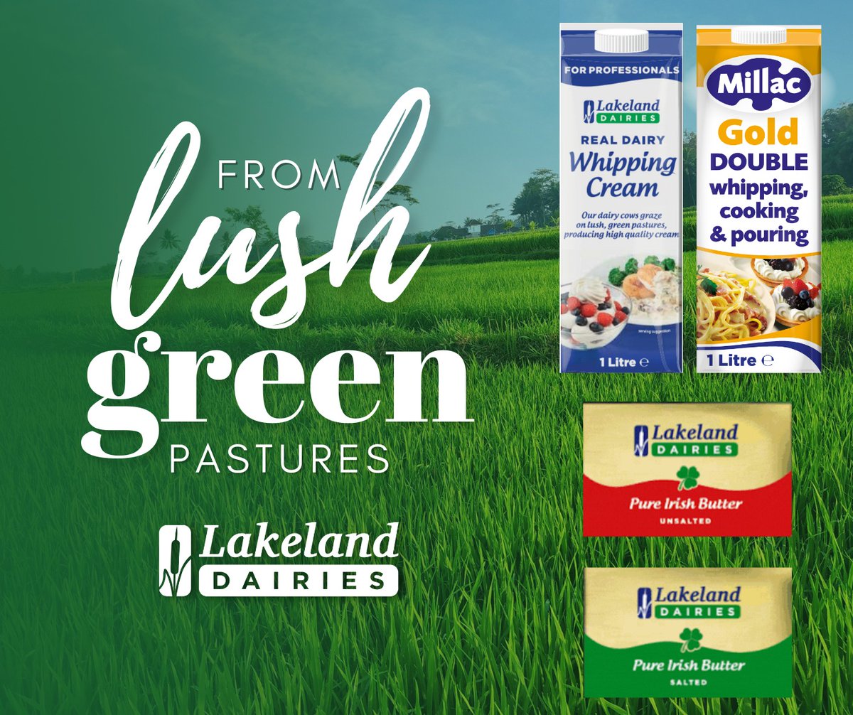 Steeped in #Irish heritage, we enjoy a rich history of developing innovative dairy products for chefs, from high quality, wholesome milk, produced in the way nature intended – from cows grazing freely on natural grass grown on the lush pastures of family-owned farms.