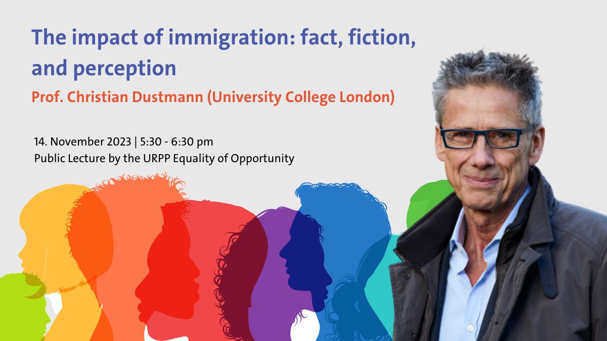 What is fact, what is fiction? Join our next URPP public lecture by Christian Dustmann who will present data on the actual impact of migration. Register here: t.uzh.ch/1yc