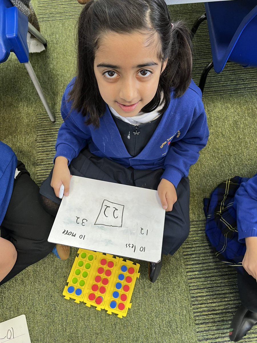 carltonj_i's tweet image. Year 2 have been learning to identify ten more than and ten less than a number. We loved using concrete resources to aid our learning. #masterymaths #ncetm