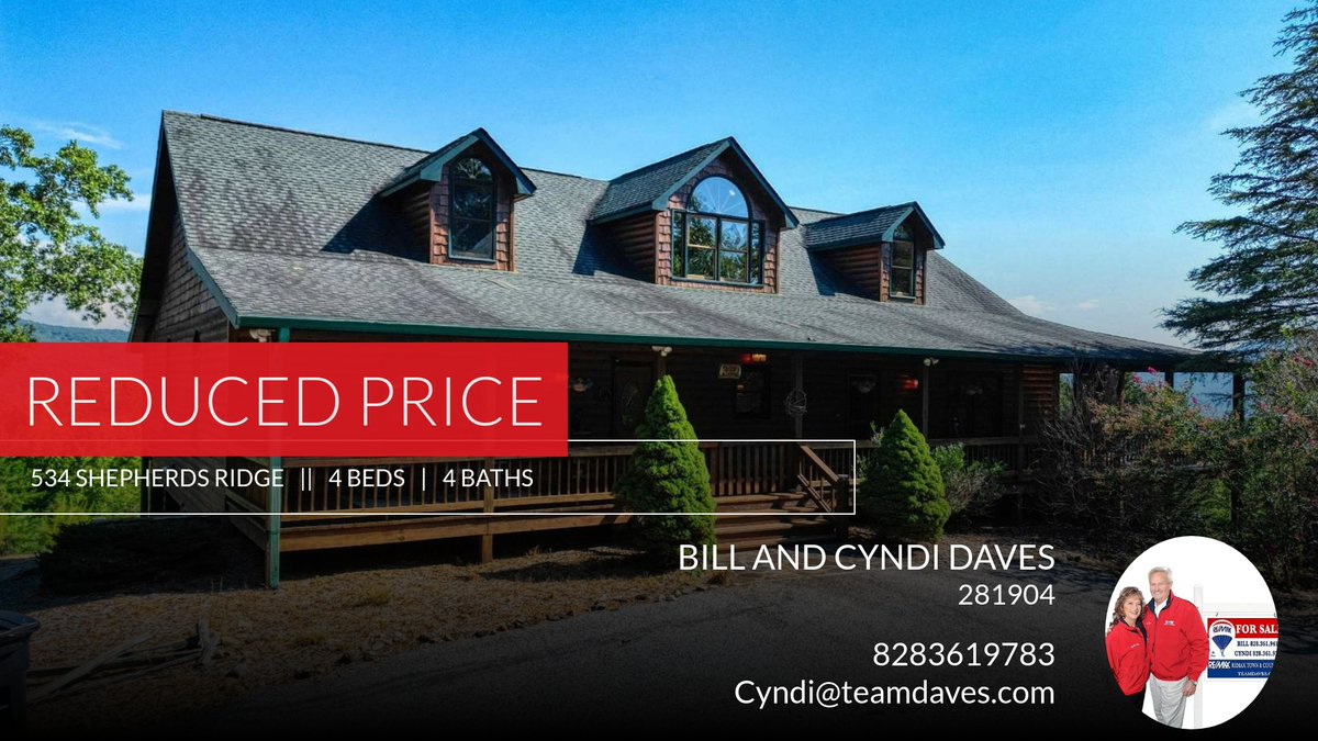 TeamDaves1's tweet photo. 📍 Reduced Price 📍 This recently reduced home at 534 Shepherds Ridge in Morganton won't last long, so, don't wait to set up a showing! Reach out here or at 8283619783 for more information!

Bill and Cyndi Daves
REMAX TOWN &amp; COUNTRY https://t.co/qj4clM8vA0 https://t.co/ROVv2a3wAM