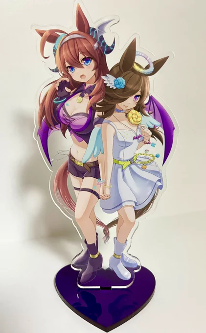 もうすぐハロウィンという事で、 天使と悪魔なミホライのアクスタができました! 今月のプリステに持っていきますー!