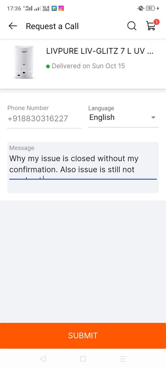 Negirox's tweet photo. @flipkartsupport See what they are marked issue without giving any resolution. #patheticservice  @Flipkart is loosing their trust https://t.co/2iHrY1mmxB