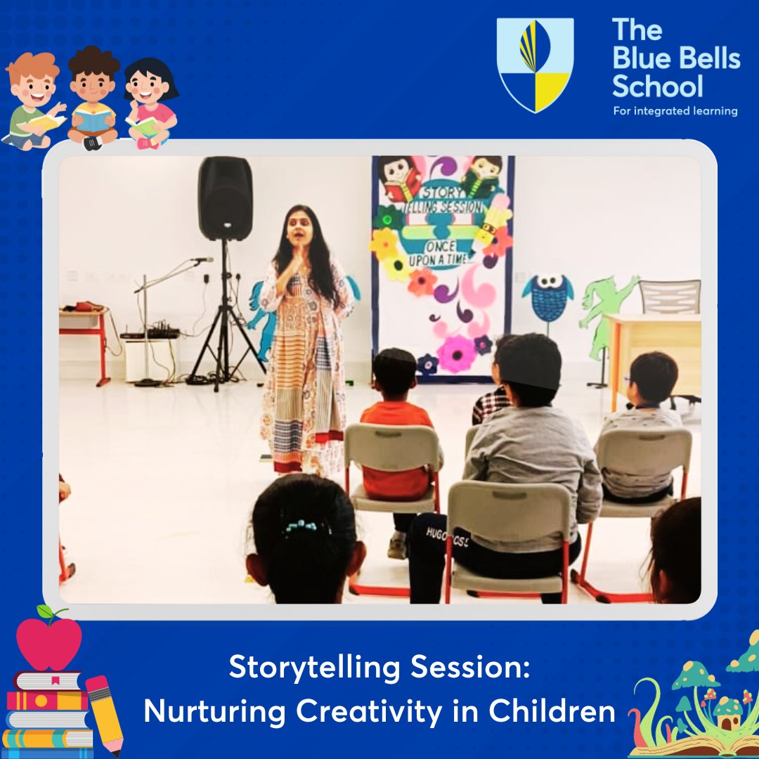 At #TheBlueBellsSchool , we believe in the transformative power of stories. Recently, our students embarked on an enchanting journey through the art of #storytelling led by the renowned storyteller, Ms. Neeta Joshi.
#BestSchoolInGurugram #GurgaonSchools #GurgaonParents