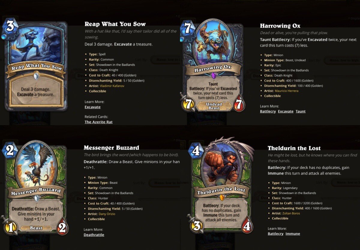 Showdown in the Badlands Expansion Card Reveal Schedule - Reveal Season  Starts October 19 - We Got Another Card Reveal! - Hearthstone Top Decks