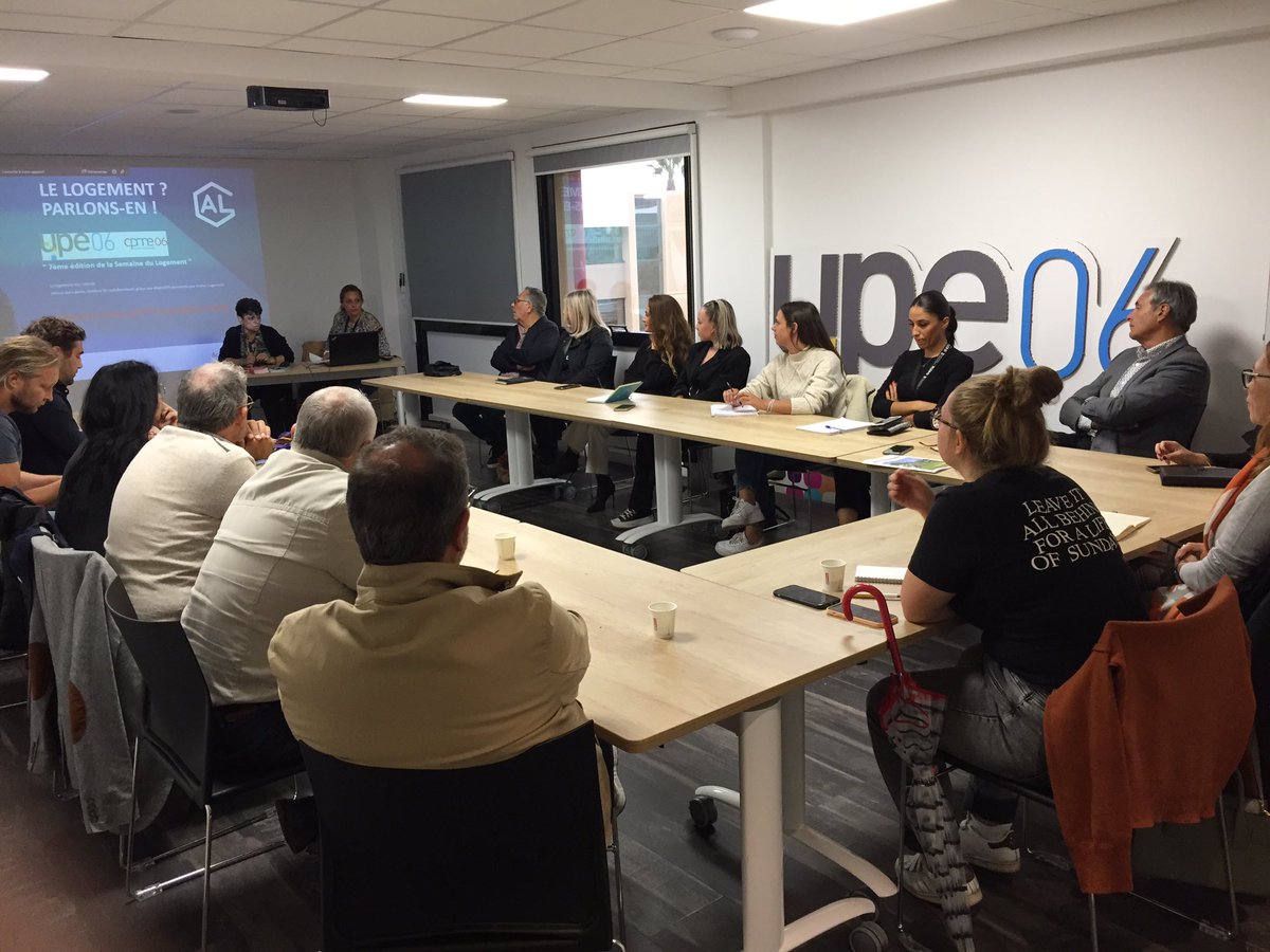 C’est en ce moment à la <a href="/cpmeAM06/">CPME Alpes-Maritimes</a> <a href="/UPE_06/">UPE_06</a> dans le cadre de la semaine du logement, réunion d’information à destination de nos chefs d’entreprise avec notre partenaire <a href="/ActionLogement/">Action Logement</a>. <a href="/CPMEnationale/">CPME</a>