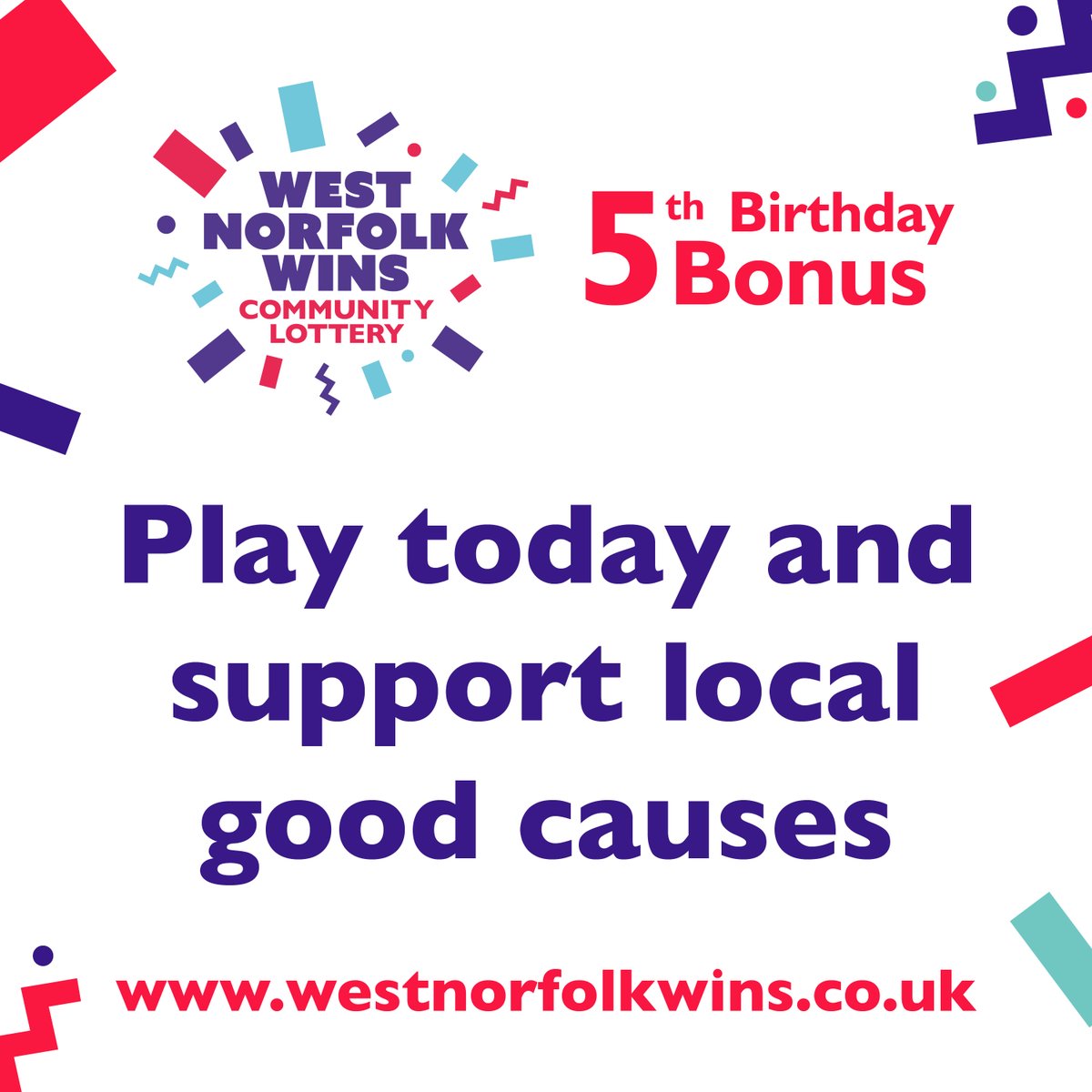 WestNorfolkBC (@westnorfolkbc) on Twitter photo West Norfolk Wins 5th Birthday bonus comes to a close on Sunday.
For only £1 a ticket you can play and support local good cause, buying a ticket will also give the causes the chance to win a further £1,000 in the birthday competition. <a href="/WestNorfolkWins/">West Norfolk Wins</a>
🎟 westnorfolkwins.co.uk West Norfolk Wins 5th Birthday bonus comes to a close on Sunday.
For only £1 a ticket you can play and support local good cause, buying a ticket will also give the causes the chance to win a further £1,000 in the birthday competition. <a href="/WestNorfolkWins/">West Norfolk Wins</a>
🎟 westnorfolkwins.co.uk