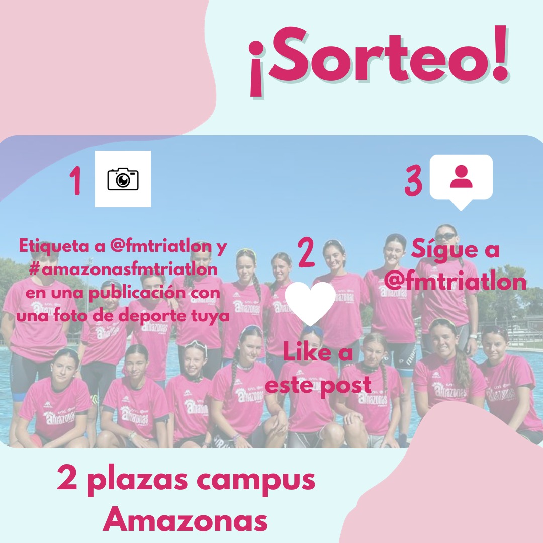 ¡¡Sorteo de 2 plazas para el Campus Amazonas @TRIATLONSP !! del 7 al 10 de diciembre en La Roda para dos chicas Más info en nuestra cuenta de instagram @fmtriatlon HASTA EL 26 OCT para participar.