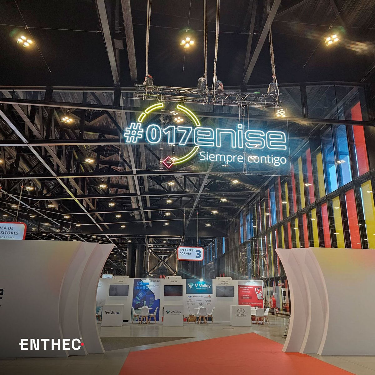 EnthecSolutions's tweet photo. Presentes en #León en el gran evento nacional de Ciberseguridad #Enise. Gracias @incibe por contar una vez más con @Enthec_solutions como referente para un evento de esta envergadura. Visítanos en el stand #82. #XTIWatchbots #AlwaysWatching https://t.co/gmU9f8rcC5