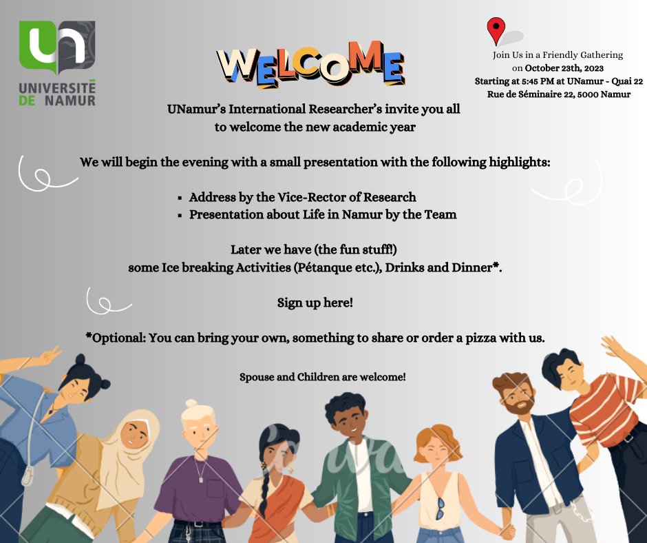 International Welcome Day in Unamur Oct. 23rd !