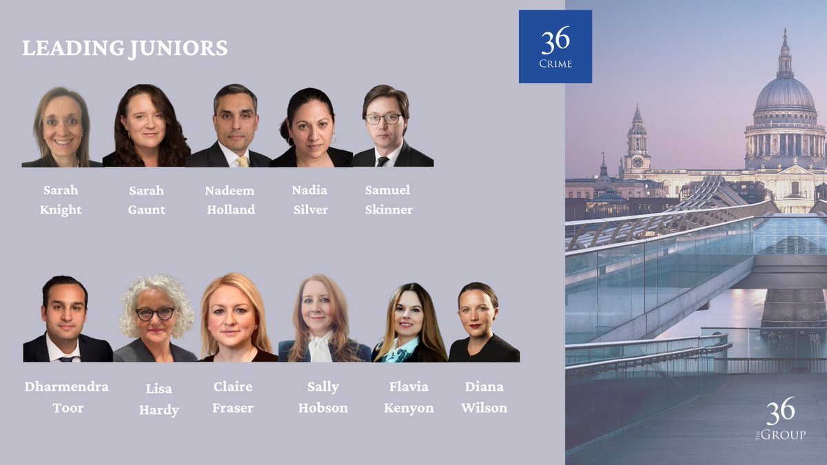 Continuing our @thelegal500 series, we are celebrating the achievements of @36CrimeTeam The Crime team received 21 member rankings and is recommended as a set ‘who excel in complex and serious crime, further supported by a strong and proactive set of clerks.’ Congrats to all!