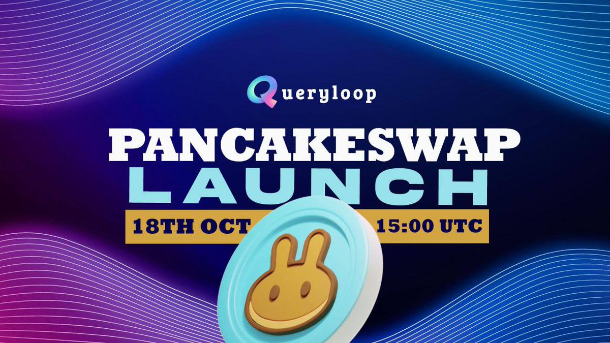 Queryloop launching Today on Pancakeswap at 15 UTC [0% Taxes]

⭐Contract:
0x08403311d34e94744cBe4CD8f65d9C1977244de0

⭐Chart:
dexview.com/bsc/0x08403311…

⭐Pancakeswap Link:
pancakeswap.finance/swap?outputCur…

⭐ Buy/Sell Taxes: 0%

🌎 Website - queryloop.co