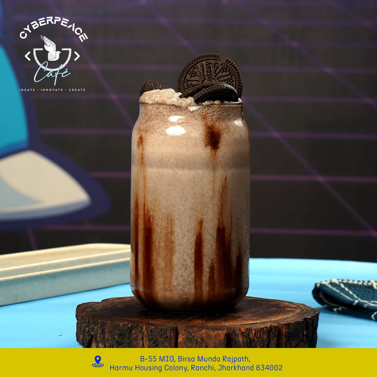 cyberpeacecafe's tweet photo. Oreo goodness in every sip! Try our Oreo Shake and experience the perfect blend of cookies and cream. 🍪🥛 

#CookiesNCream  #CyberPeace☮️ #cyberpeacecafe #cybersecurity #cafe #cafeinranchi #cafesnearme #ranchi #cyberawareness #ranchijharkhand #oreoshake #shake #shakes #drinks https://t.co/s8ZJJY3RZq