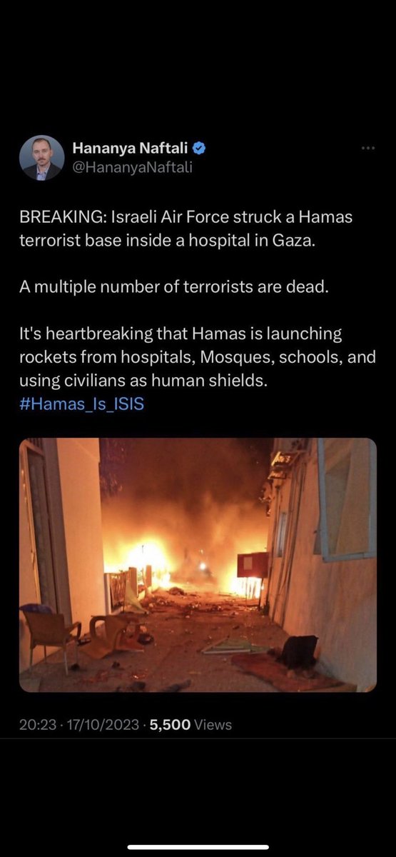 haqqdaily's tweet photo. @IDF Sure. This was shrapnel from the "other team" 🤡stupid. Not to mention your buddy @HananyaNaftali failed you. https://t.co/3vGxbjz5b7